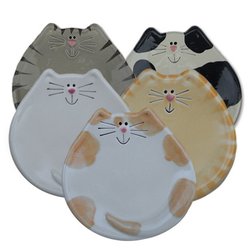 August Ceramics - Cat spoon rests: online retailer www.augustceramicsgifts.com