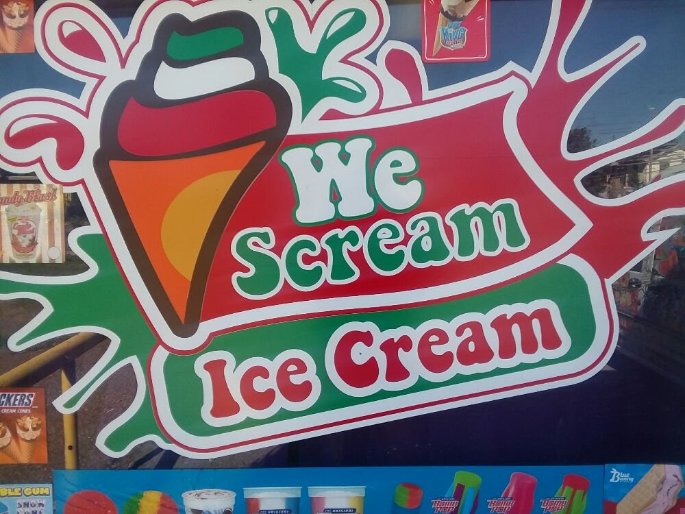 We Scream Ice Cream Store Logo
