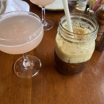 Nizza - Shakerato and peach Bellini - Italian Near Me - New York, New York Nizza - Shakerato and peach Bellini - Italian Near Me - New York, New York
