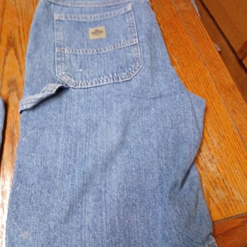 Boot Barn - Lee Dungy carpeter shorts brand new 6084368740 - Light blue denim carpenter shorts with a back pocket featuring a small label, laid flat on a wooden surface. - Shoe Stores Near Me - Janesville, Wisconsin