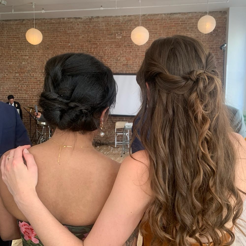 Cassandra Suarez - Wedding hair done by Cassandra for my friend and I! Hair help up all night, and as you can see, looked amazing. - Makeup Artists Near Me Cassandra Suarez - Wedding hair done by Cassandra for my friend and I! Hair help up all night, and as you can see, looked amazing. - Makeup Artists Near Me