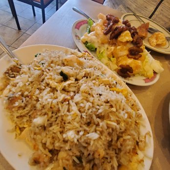 Three Happiness - Salted Fish & Chicken Fried Rice and Walnut Shrimp - Dim Sum Near Me - Chicago, Illinois Three Happiness - Salted Fish & Chicken Fried Rice and Walnut Shrimp - Dim Sum Near Me - Chicago, Illinois