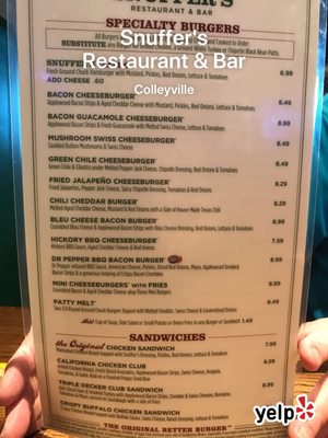 Menu photo 8 Snuffers Colleyville, TX