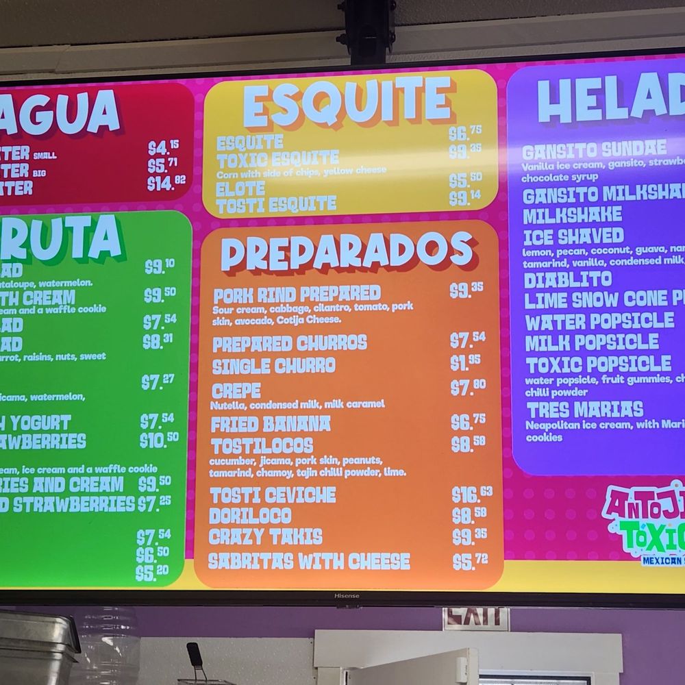 Antojitos Toxicos - English menu - Mexican Near Me - Woodinville, Washington