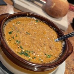 Aquarium Lounge - Chicken red pepper soup and that amazing bread.