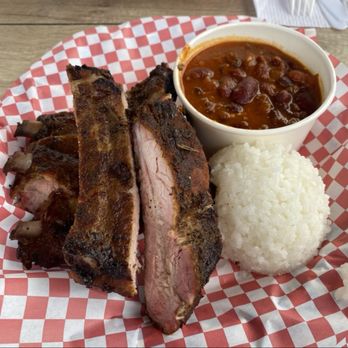 Chicken in a Barrel BBQ - Hanalei - Baby Back Rib plate. - Barbeque Near Me - Hanalei, Hawaii Chicken in a Barrel BBQ - Hanalei - Baby Back Rib plate. - Barbeque Near Me - Hanalei, Hawaii