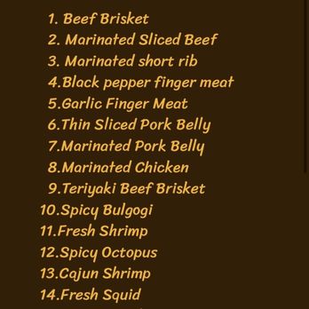 Sonu BBQ - Menu - Korean Near Me - Oceanside, California