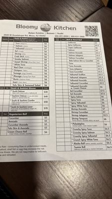 Menu photo 6 Bloomy Kitchen Mesa, AZ