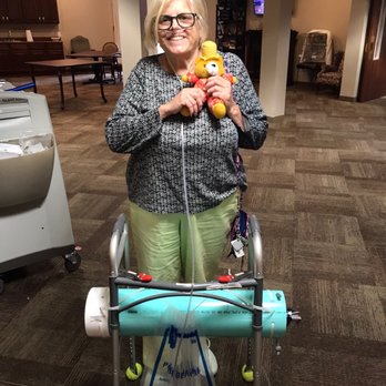 Anderson Nursing & Rehabilitation - I am walking with my son's creative oxygen tank carrier for my walker and damn it doll teddy bear. - Rehabilitation Center Near Me - Cincinnati, Ohio Anderson Nursing & Rehabilitation - I am walking with my son's creative oxygen tank carrier for my walker and damn it doll teddy bear. - Rehabilitation Center Near Me - Cincinnati, Ohio