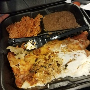 DJ's Taco Express - This is what I got when I ordered Sour cream enchiladas! - Mexican Near Me - Addison, Texas