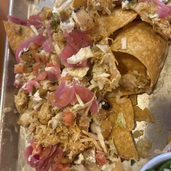 Little Nickel - Hawaiian nachos only chicken and jalapeños on the side. - American Near Me - Richmond, Virginia Little Nickel - Hawaiian nachos only chicken and jalapeños on the side. - American Near Me - Richmond, Virginia