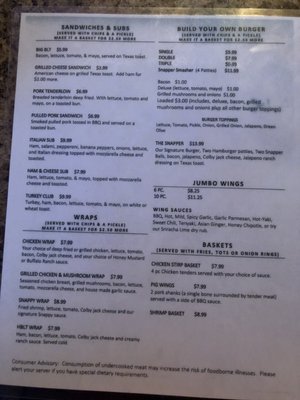 Menu photo 6 Snappers Sports Bar Elkhart, IN Menu photo 6 Snappers Sports Bar Elkhart, IN