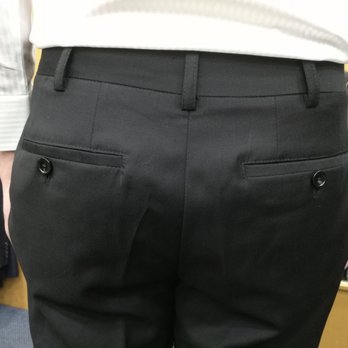 Sam's Tailor - Pants just don't look right Chalk marks still on the pants, not ironed properly and pants don't fit right - Bespoke Clothing Near Me - Hong Kong, HK Sam's Tailor - Pants just don't look right Chalk marks still on the pants, not ironed properly and pants don't fit right - Bespoke Clothing Near Me - Hong Kong, HK