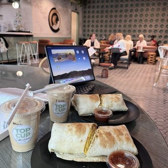 Top Cup Coffee House - Breakfast Burrito, Macanilla, Haze Hero - Coffee & Tea Near Me - Gilbert, Arizona