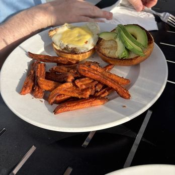 City Park Tavern - Sweet potato fries and chicken sandwich - Bars Near Me - Denver, Colorado