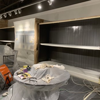 Lalo Painting Company - a room with shelves being painted - Painters Near Me - Gilbert, Arizona Lalo Painting Company - a room with shelves being painted - Painters Near Me - Gilbert, Arizona