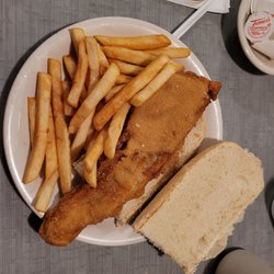 Fish sandwich & fries on a Friday evening