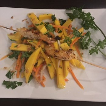 Old Saigon Cafe - Delicious and fresh mango salad with grilled shrimp! - Vietnamese Near Me - Houston, Texas