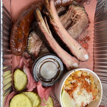 Hurtado Barbecue - Prime Brisket Pork Spare Ribs House-Made Sausage Street Corn - Barbeque Near Me - Arlington, Texas