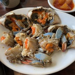 Soy marinated crab