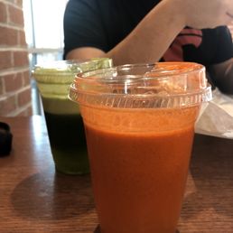 Immune Boost (Orange) and Electric Green Lemonade (Green)