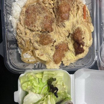 Chopstix 2 - Chicken Katsudon with salad dressing - Sushi Bars Near Me - San Diego, California Chopstix 2 - Chicken Katsudon with salad dressing - Sushi Bars Near Me - San Diego, California