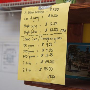 Anny's Dairy Bar - Cheese curd price list - Canadian (New) Near Me - New Westminster, British Columbia