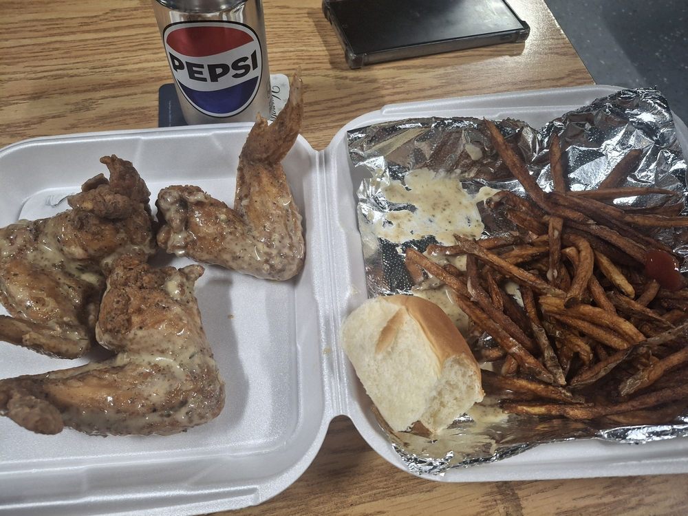 Food from The Garage Bar and Grill