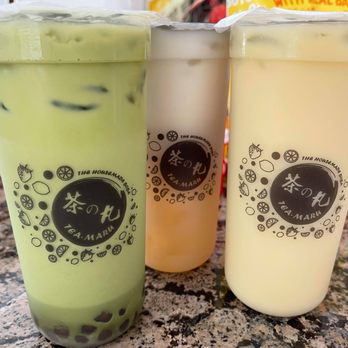 Tea Maru - Second time we ordered Uji Matcha Latte (L) Honey Tea Latte (M) Wintermelon Latte (R)- we ordered the Wintermelon Fruit Tea - Bubble Tea Near Me - Irvine, California Tea Maru - Second time we ordered Uji Matcha Latte (L) Honey Tea Latte (M) Wintermelon Latte (R)- we ordered the Wintermelon Fruit Tea - Bubble Tea Near Me - Irvine, California