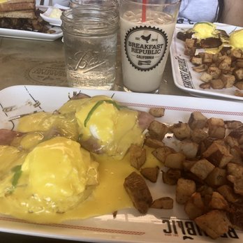 Breakfast Republic - Croque Monsieur. Sauce lacked the usual spice. - Breakfast & Brunch Near Me - San Diego, California Breakfast Republic - Croque Monsieur. Sauce lacked the usual spice. - Breakfast & Brunch Near Me - San Diego, California