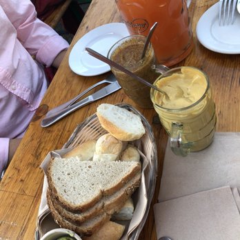 Speisekammer - Complementary bread with herb butter & grapefruit beer ($14, 1 liter) - German Near Me - Alameda, California Speisekammer - Complementary bread with herb butter & grapefruit beer ($14, 1 liter) - German Near Me - Alameda, California