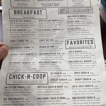 VEG-N - Menu - Vegan Near Me - Okemos, Michigan