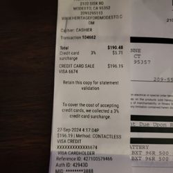 Heritage Ford - Heritage Ford Parts Department 3% charge for using a credit card!!