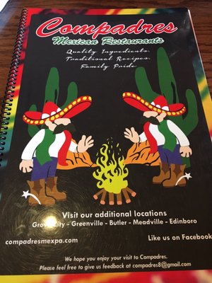 Menu photo 2 Compadres Mexican Restaurant Meadville, PA