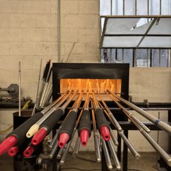 KT Glassworks - blow pipes and regular pipe