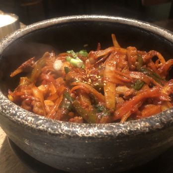 New Wonjo Restaurant - Squid bibimbap. Amazing flavor with a nice kick to it. - Korean Near Me - New York, New York New Wonjo Restaurant - Squid bibimbap. Amazing flavor with a nice kick to it. - Korean Near Me - New York, New York
