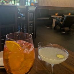 Aperol Spritz and the cucumber martini Aperol Spritz and the cucumber martini