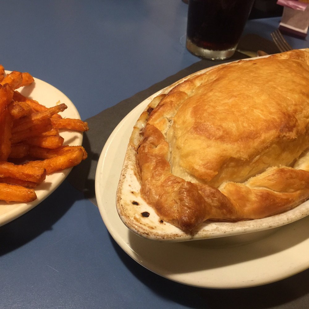 Cherry Hill Hotel - Fishermen's Pie with sweet potato fries - Seafood Near Me - Nazareth, Pennsylvania Cherry Hill Hotel - Fishermen's Pie with sweet potato fries - Seafood Near Me - Nazareth, Pennsylvania