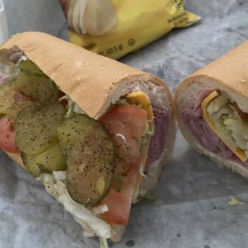 Tiny's Submarine - Ham sandwich with mayonnaise, American cheese, lettuce, tomatoes, pickles, salt, and pepper. - Sandwiches Near Me - Canyon Country, California