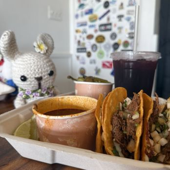 La Birria - Birria Queso Pack with Agua Fresca and picked jalapeño - Tacos Near Me - Aiea, Hawaii La Birria - Birria Queso Pack with Agua Fresca and picked jalapeño - Tacos Near Me - Aiea, Hawaii