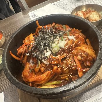 Seoul Haus - 19. 돌솥 매운쭈꾸미 덮밥 / (Spicy Baby Octopus Hot Pot) / 石锅辣味八爪鱼盖饭 - Korean Near Me - Chino Hills, California Seoul Haus - 19. 돌솥 매운쭈꾸미 덮밥 / (Spicy Baby Octopus Hot Pot) / 石锅辣味八爪鱼盖饭 - Korean Near Me - Chino Hills, California