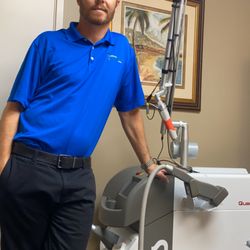 Our Business Manager with our Quanta Q+C laser