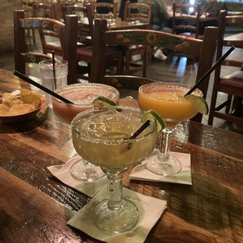 Los Galanes - Our margaritas She mixed flavors in hers on the right - Mexican Near Me - Detroit, Michigan Los Galanes - Our margaritas She mixed flavors in hers on the right - Mexican Near Me - Detroit, Michigan