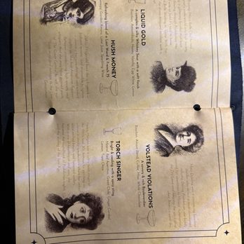 Prohibition - A page from the cocktail menu - Cocktail Bars Near Me - St. Louis, Missouri
