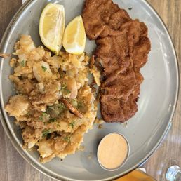 German Potato Salad & Schnitzel "A La Chef"