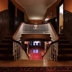 Columbine Bed & Breakfast - View of the Grand Staircase from the first landing where it splits in two.