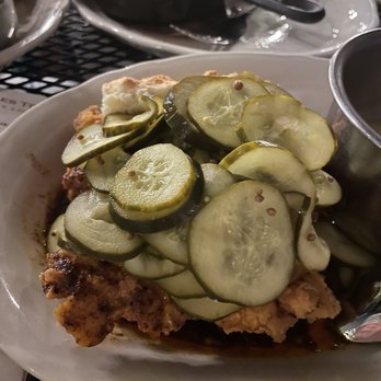 Jacob's Pickles - Hot Chicken Biscuit - Comfort Food Near Me - New York, New York Jacob's Pickles - Hot Chicken Biscuit - Comfort Food Near Me - New York, New York