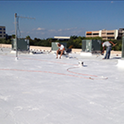 Darcy Jackson Roofing & Waterproofing - Applying R400 rubber to an old commercial roof, adding 10 years of life!