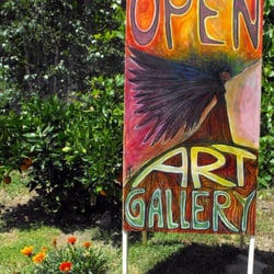 Cactus Gallery - Signage by artist Patricia Krebs for Cactus Gallery.