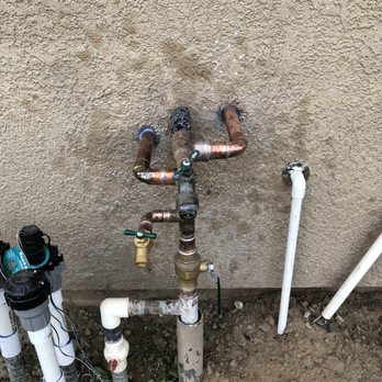 Goode Plumbing - Replaced the Main ball valve going into the house. Hose bib for treated water, as well as untreated for watering the yard. - Plumbing Near Me - Clovis, California